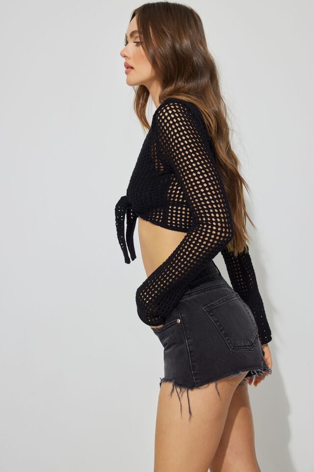 Grey Black Garage Denim Festival Women Jeans | A-6120948