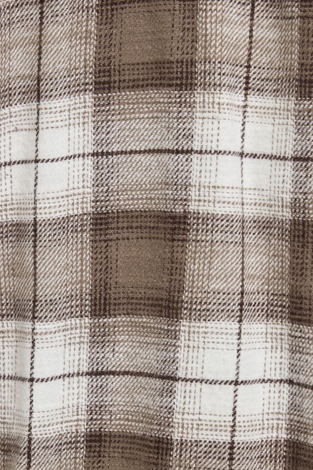 Grey Brown Garage Noah Plaid Button-up Women Long Sleeve | A-5468073