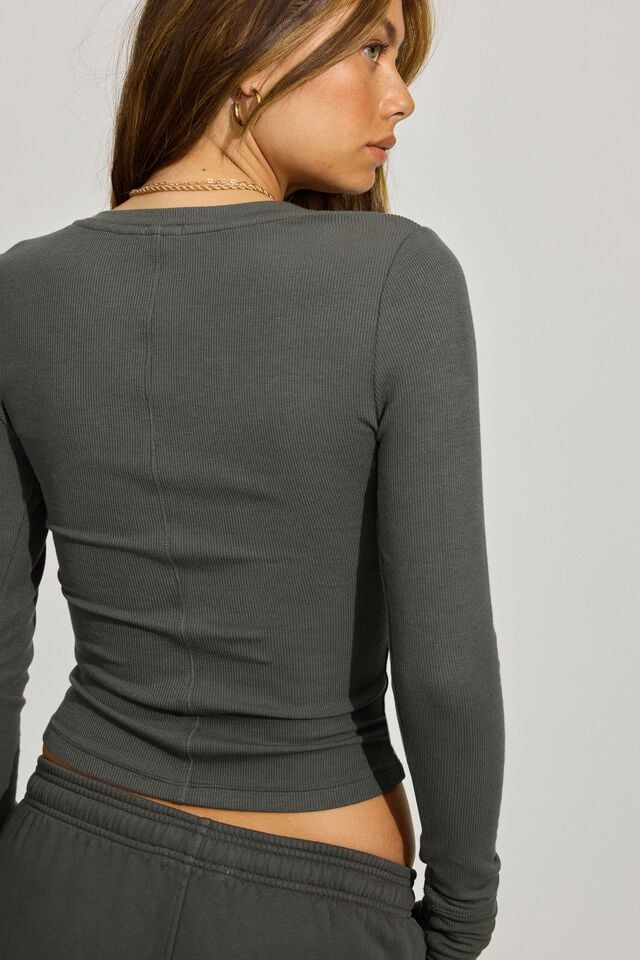 Grey Garage Billie Henley Women Long Sleeve | A-7812396