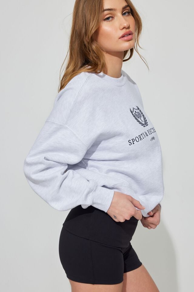 Grey Garage Bubble Crew Neck Women Sweatshirts | A-9846037