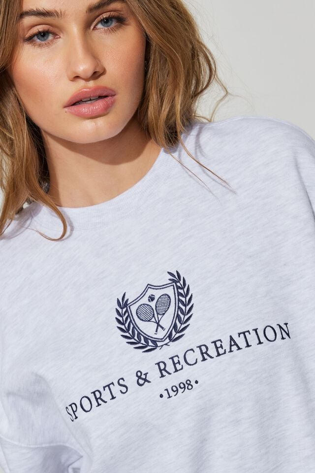 Grey Garage Bubble Crew Neck Women Sweatshirts | A-9846037