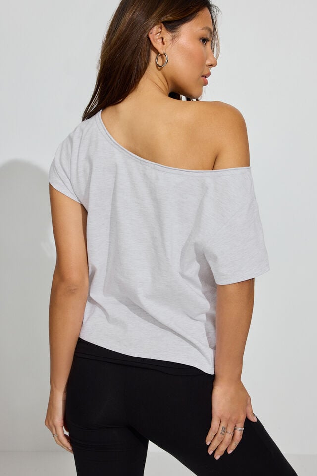 Grey Garage Off Shoulder Women T Shirts | A-0658197