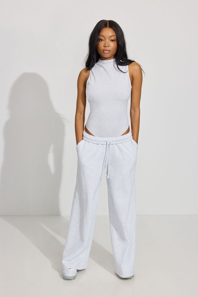 Grey Garage Open Back Women Bodysuit | A-2791635