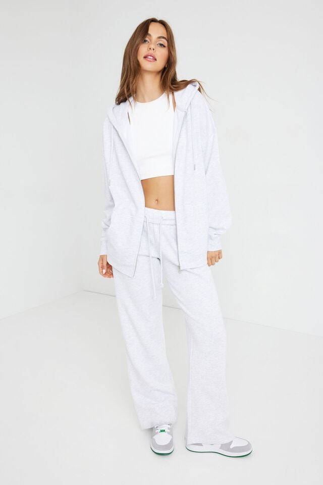 Grey Garage Oversized Zippie Women Hoodie | A-3560479