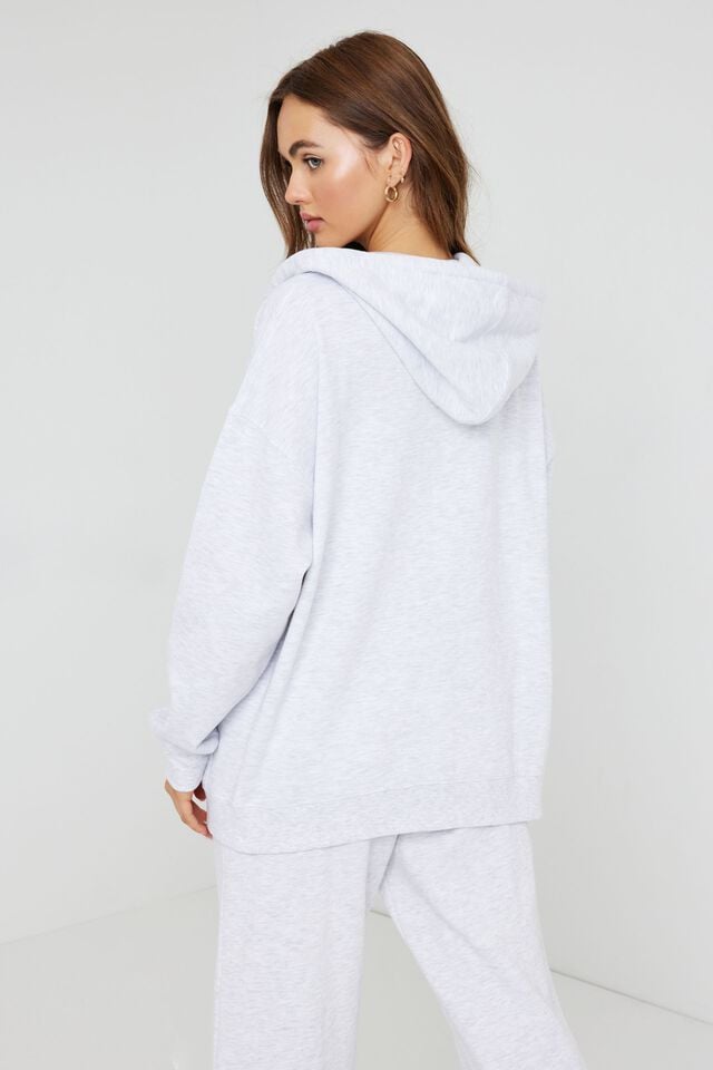 Grey Garage Oversized Zippie Women Hoodie | A-3560479