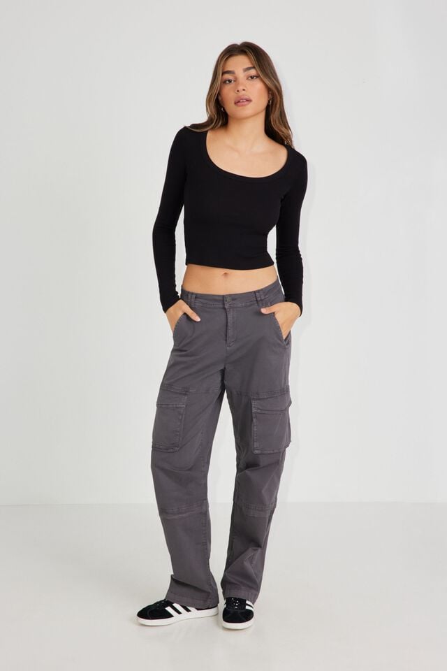 Grey Garage Remi Straight Women Cargo Pants | A-4596872
