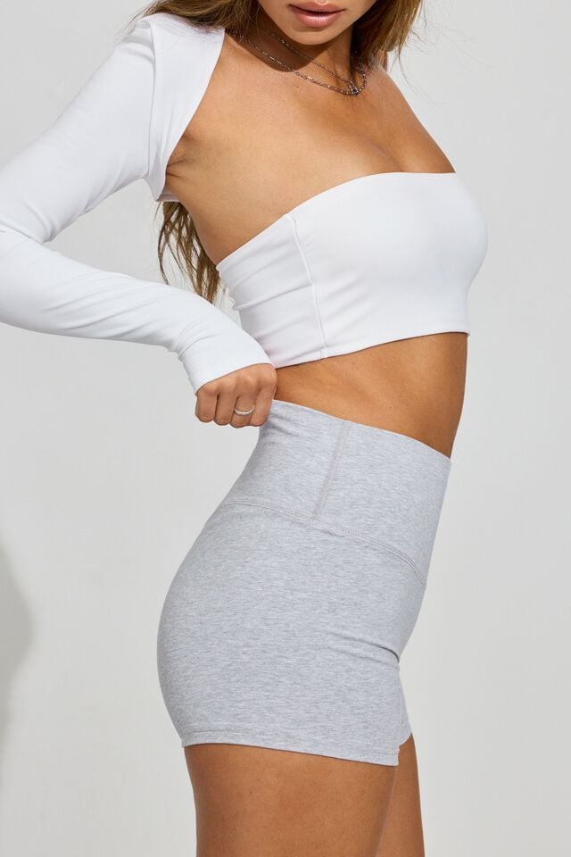 Grey Garage Soft Cotton Booty Women Shorts | A-4712653
