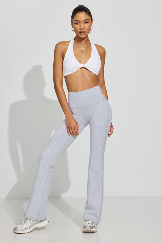 Grey Garage Soft Cotton Flare Women Leggings | A-7504193