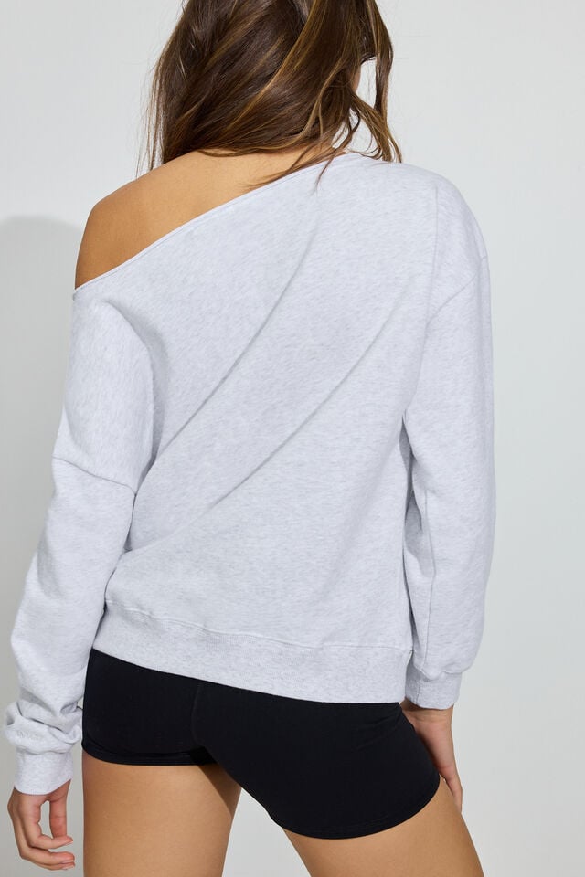 Grey Garage Softterry Off Shoulder Women Sweatshirts | A-6058321