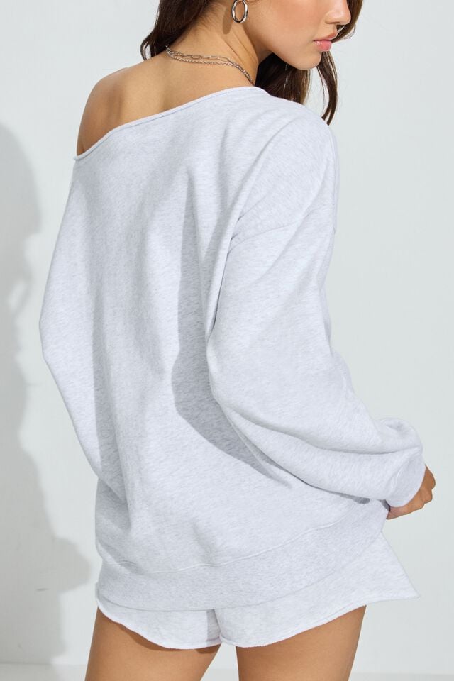 Grey Garage Softterry Off Shoulder Women Sweatshirts | A-0894631