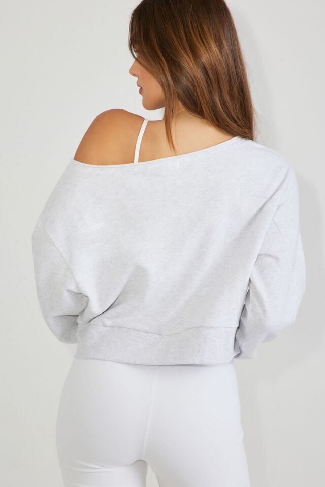 Grey Garage Softterry Off Shoulder Women Sweatshirts | A-7690243