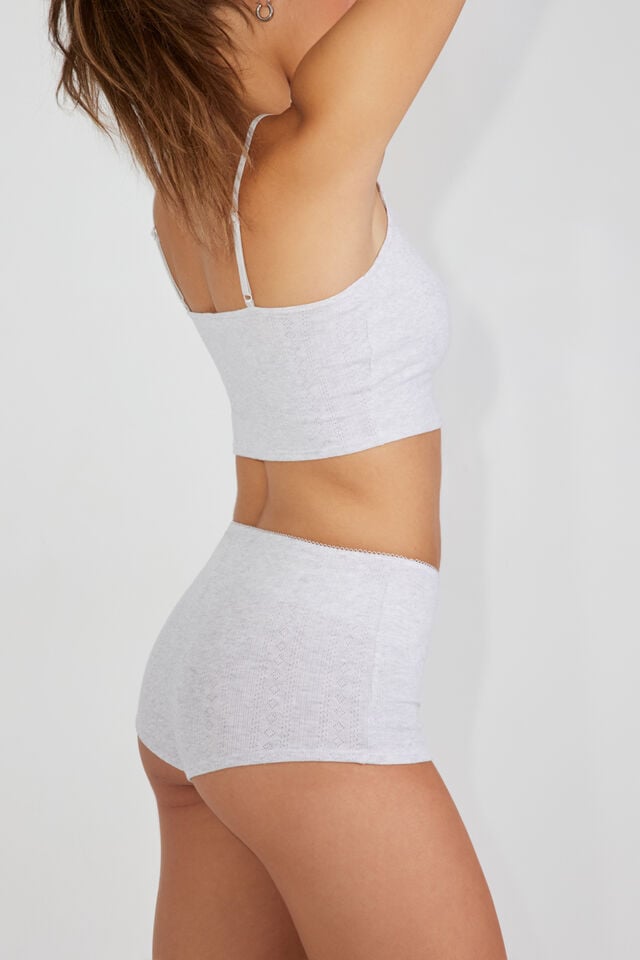 Grey Garage Tiny Pointelle Women Shorts | A-9763820