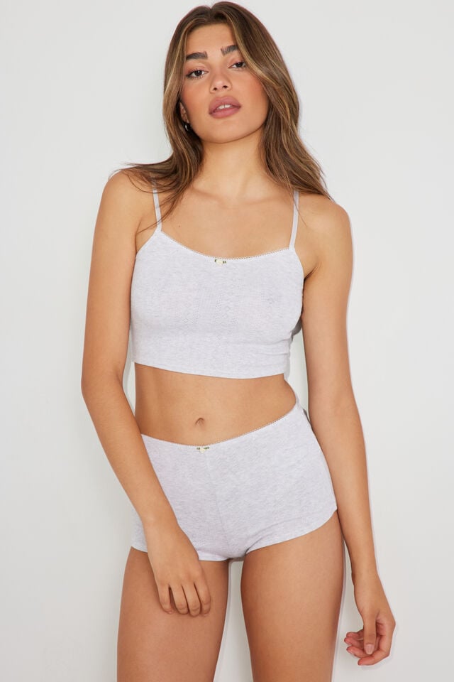 Grey Garage Tiny Pointelle Women Shorts | A-9763820