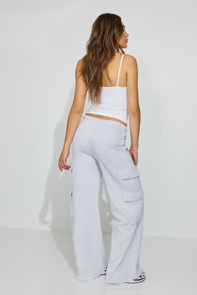 Grey Garage Ultrafleece Baggy Cargo Women Sweatpants | A-3769582