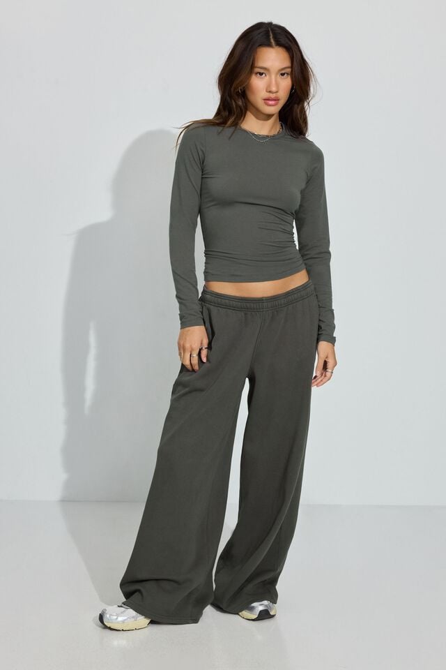 Grey Garage Ultrafleece Super Wide Leg Women Sweatpants | A-7304691