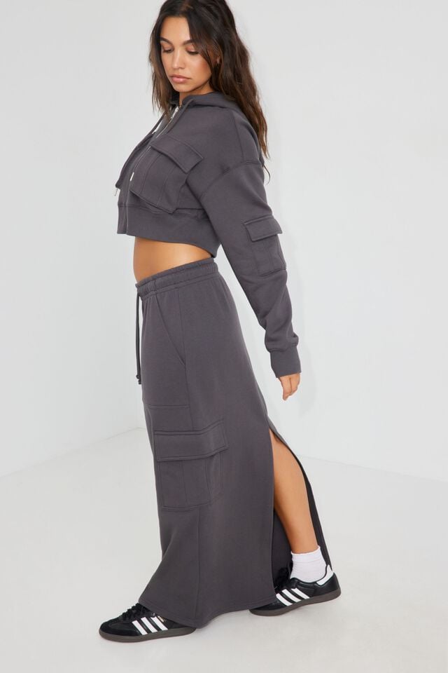 Grey Garage Utility Maxi Women Skirts | A-8071396