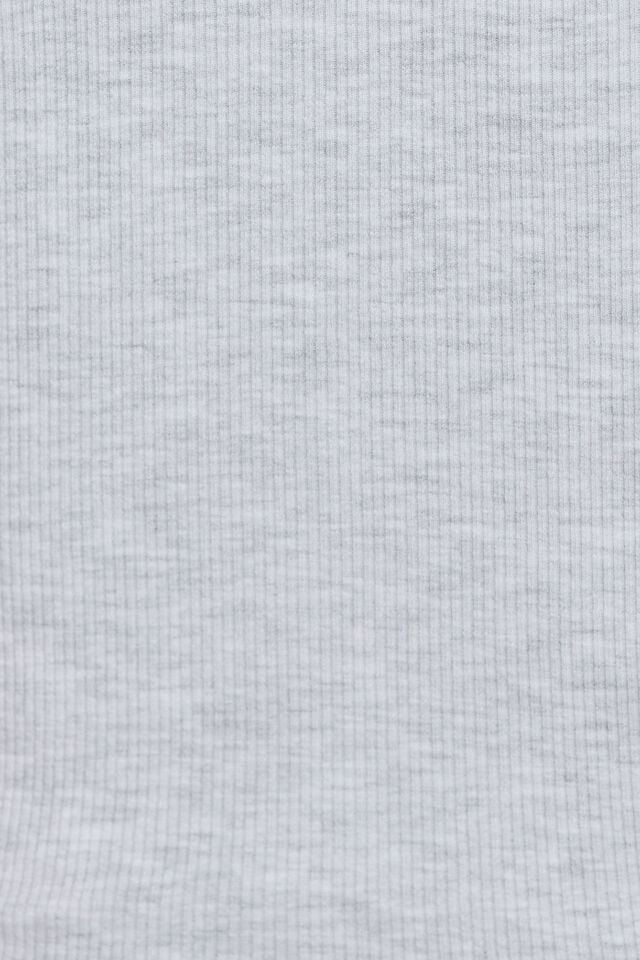 Grey Garage V Neck Ribbed Women T Shirts | A-3468529