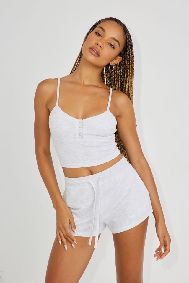 Grey Garage Waffle Cami Women Tank Top | A-8721045