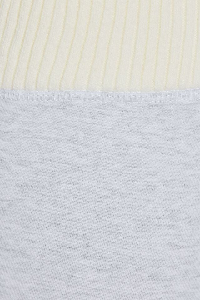 Grey / Cream Garage Combo Flare Women Sweatpants | A-8603275