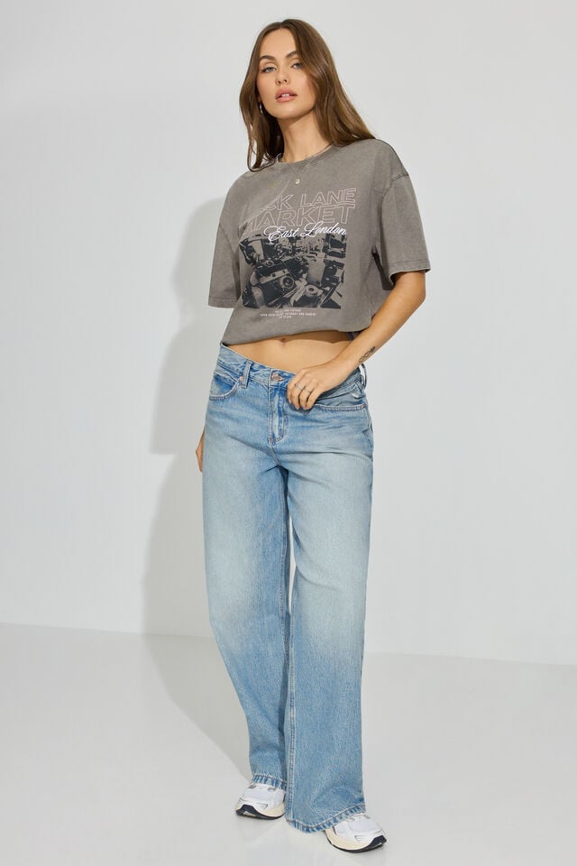 Grey / Dark Red Garage Ex Boyfriend Women T Shirts | A-2397854