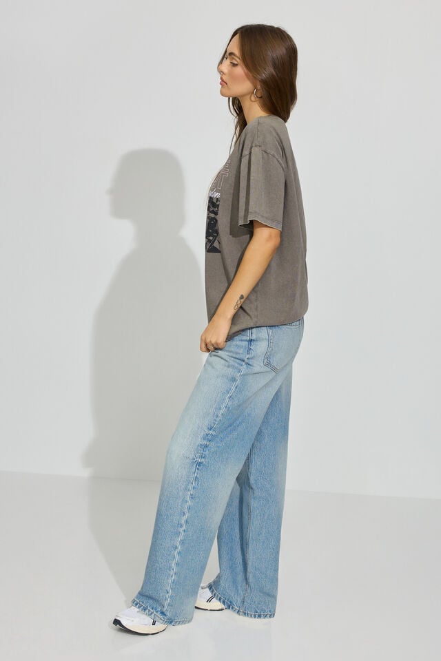 Grey / Dark Red Garage Ex Boyfriend Women T Shirts | A-2397854