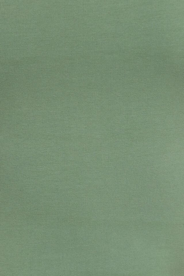 Khaki Green Garage Portia Square Neckline Women T Shirts | A-1804579