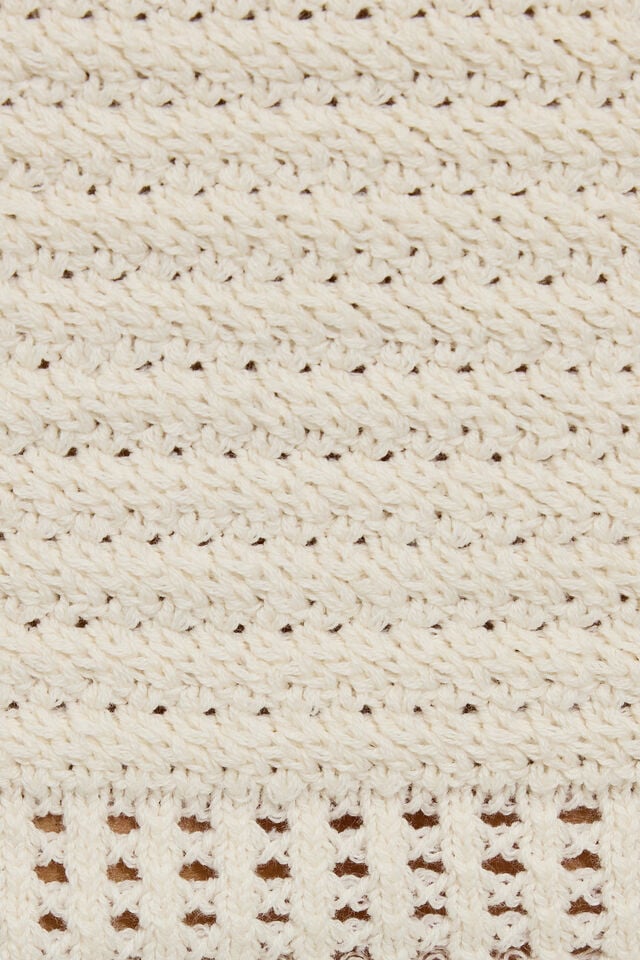 Light Blue / White Garage Crochet Tube Women Tank Top | A-5672418