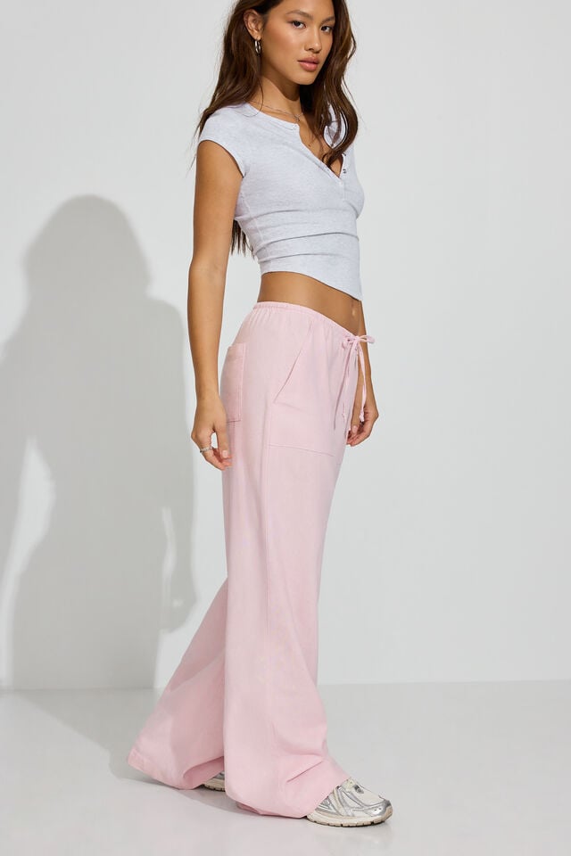 Light Purple Garage Millie Linen Pull-on Women Pants | A-5078694