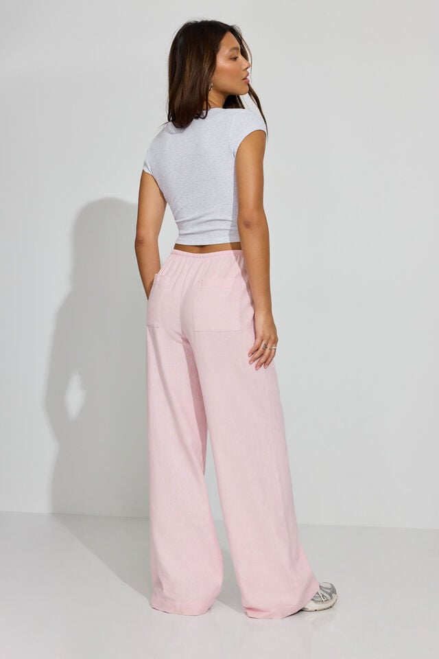 Light Purple Garage Millie Linen Pull-on Women Pants | A-5078694