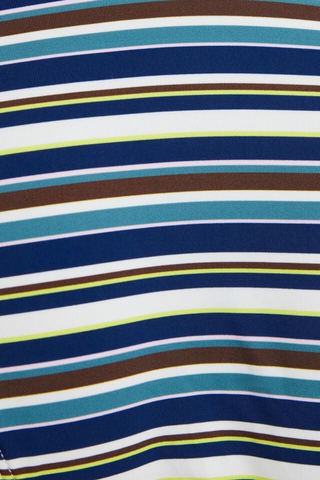 Multicolor Stripes Garage Knot Bandeau Women Bikini Top | A-0482759