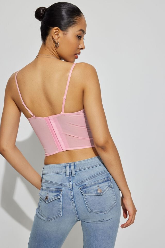 Pink Garage Chrishell Lace Mesh Women Tank Top | A-5293061