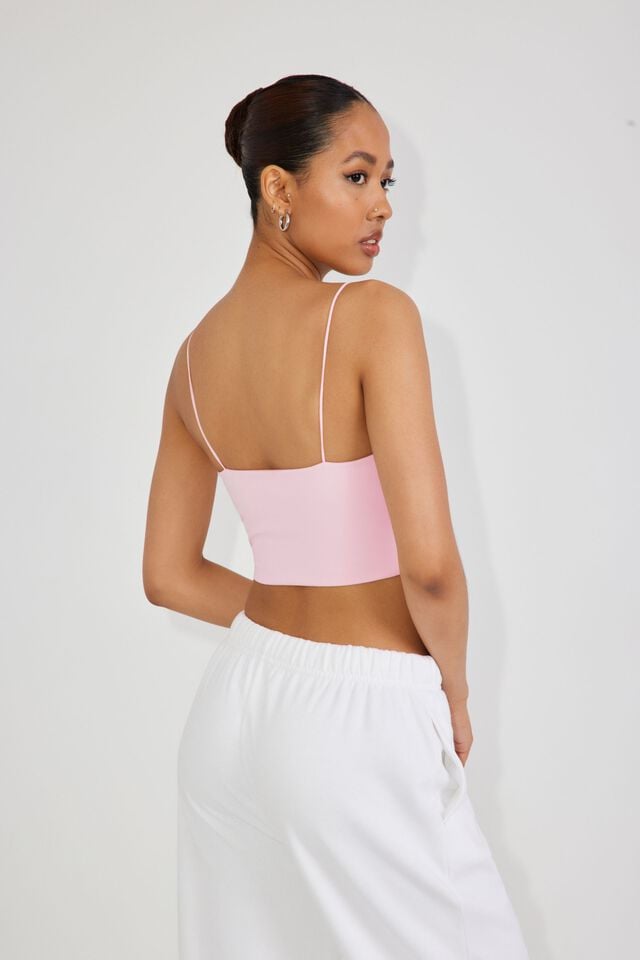 Pink Garage Eva Cropped Cami Women Tank Top | A-4807312