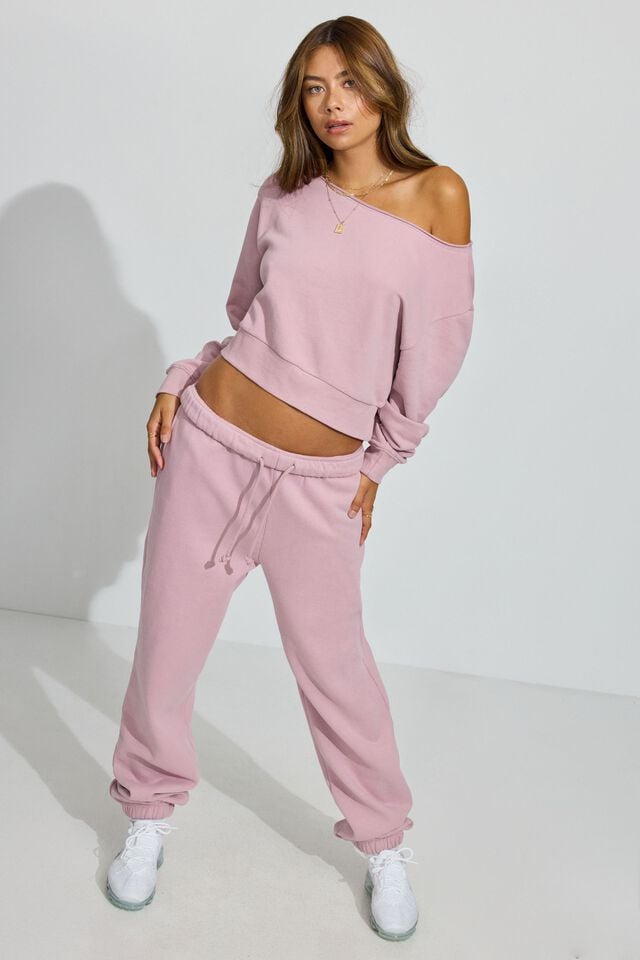 Purple Garage Softterry Off Shoulder Women Sweatshirts | A-3219806