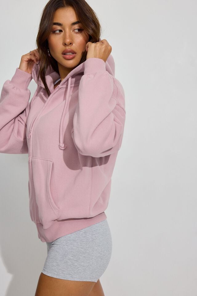 Purple Garage Ultrafleece Full Zip Women Hoodie | A-2560943