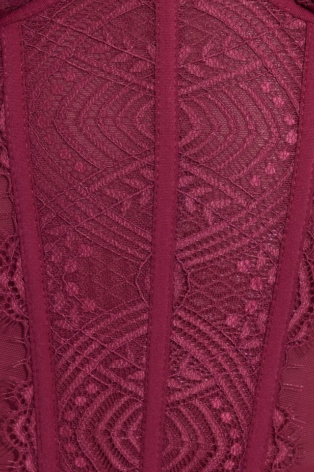 Purple Red Garage Chrishell Lace Mesh Women Tank Top | A-0513827