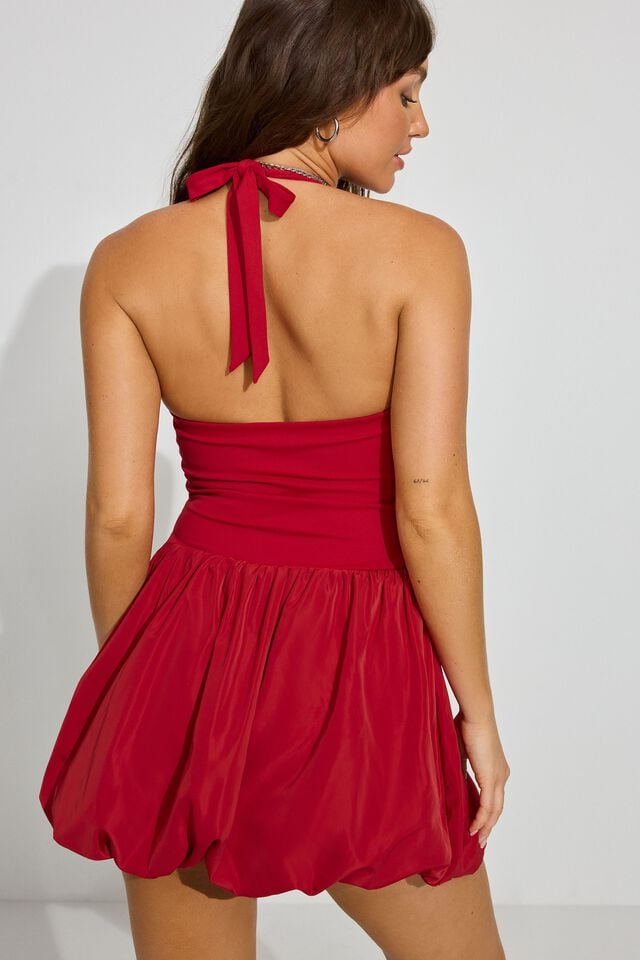 Red Garage Alina Bubble Halter Women Dress | A-8357092