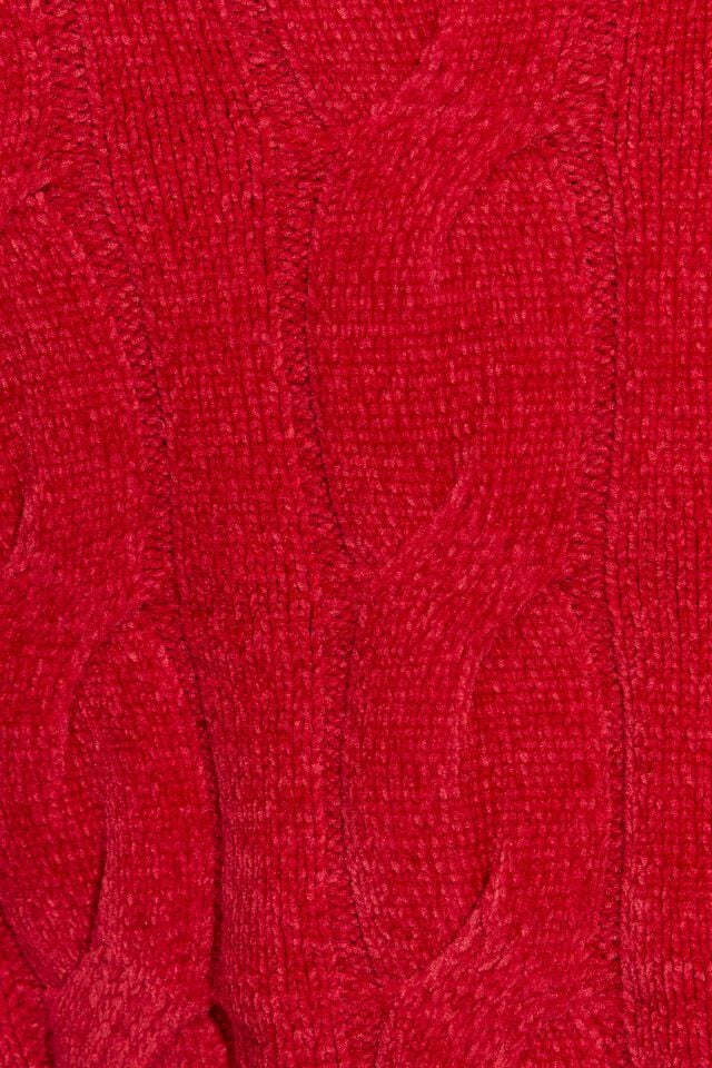 Red Garage Cropped Cable Women Sweater | A-5628394