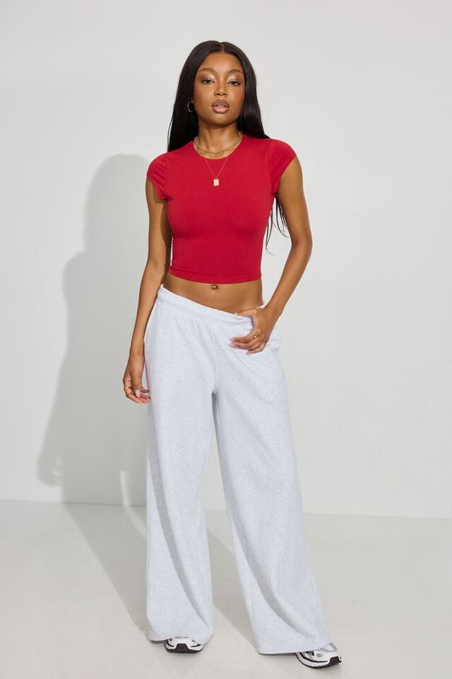 Red Garage Tie Back Women T Shirts | A-5897643