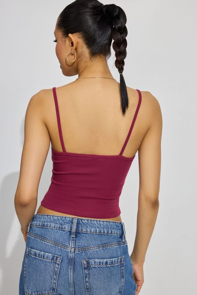 Red Purple Garage Felicia Cami Women Tank Top | A-8694510