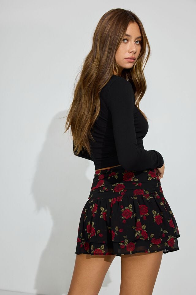 Rose Garage Georgina Tiered Women Skorts | A-7948205