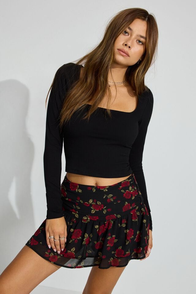 Rose Garage Georgina Tiered Women Skorts | A-7948205