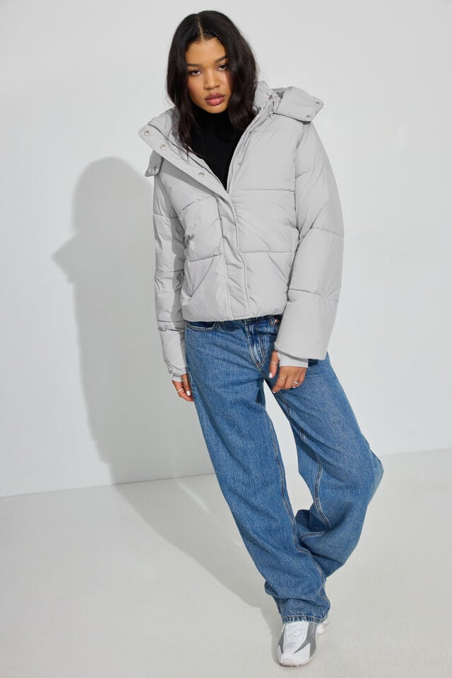 Silver Grey Garage Perfect Women Down Jackets | A-1897053