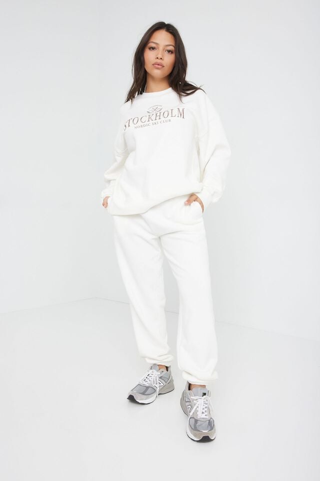 White Garage 90s Women Joggers | A-9847360