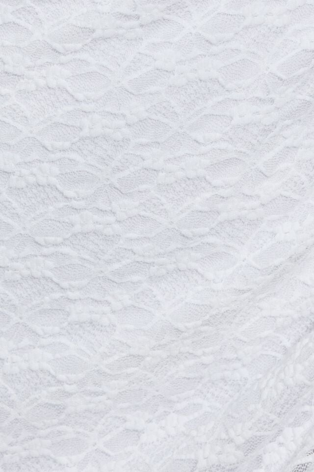 White Garage Asymmetric Lace Mini Women Dress | A-7106382