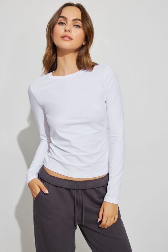 White Garage Estelle Longline Women Long Sleeve | A-7902135