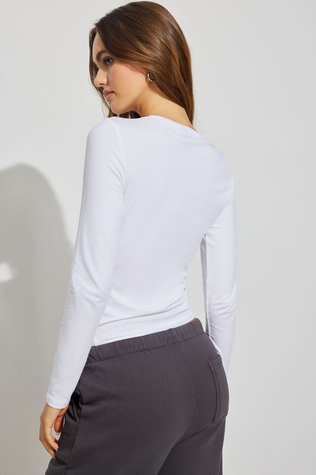 White Garage Estelle Longline Women Long Sleeve | A-7902135