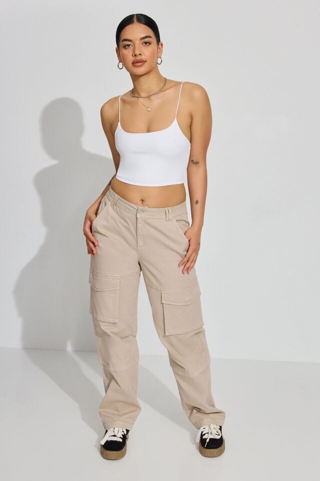 White Garage Eva Cropped Cami Women Tank Top | A-2934106