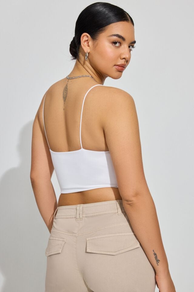 White Garage Eva Cropped Cami Women Tank Top | A-2934106
