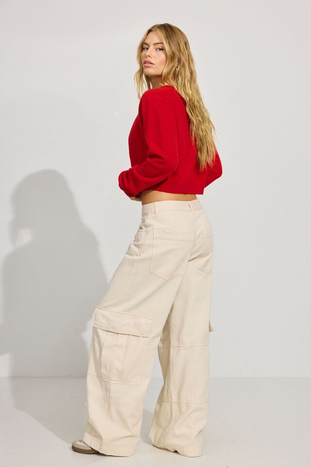 White Garage Extreme Baggy Women Cargo Pants | A-9023765