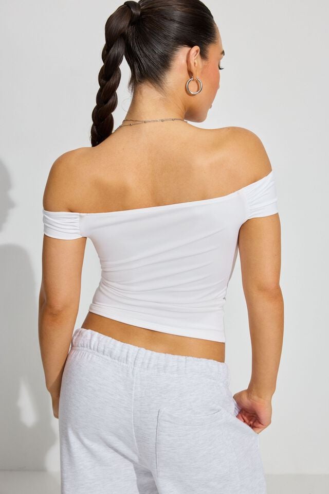 White Garage Fiona Off Shoulder Women T Shirts | A-6483597